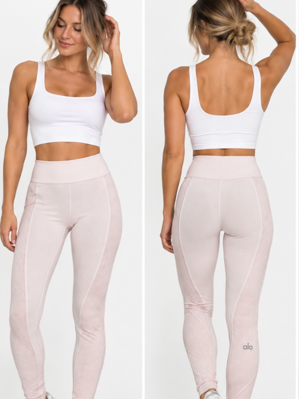 ALO Yoga High Waist Moto Leggings Ribbed Panel